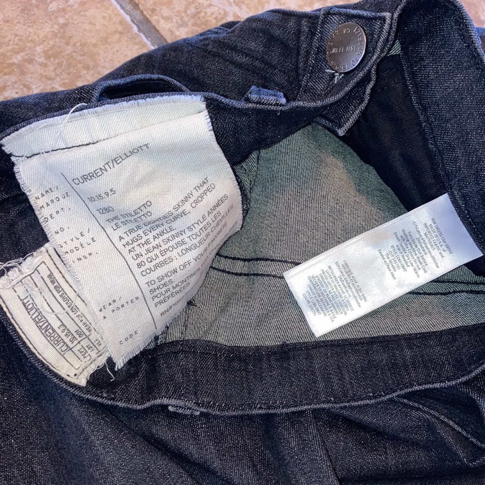 Current/Elliott The Stiletto Jeans Skinny Raw Hem - Picture 3 of 3